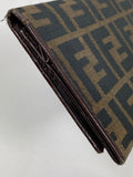 Fendi Zucca Monogram Leather long wallet