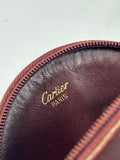 Cartier Burgundy Leather Zippy Wallet