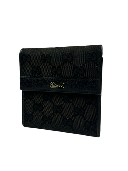 Gucci GG Monogram Leather Trifold Wallet