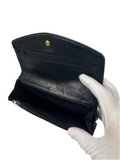 Chanel CC Caviar Leather Long Wallet