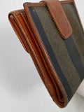 Fendi Striped Pecan Bifold Wallet