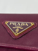 Prada Tessuto Nylon Burgundy key holder