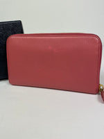 Prada Saffiano Bow leather zippy wallet