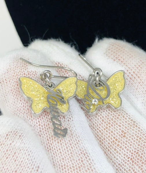 Dior Butterfly Logo Earrings