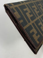 Fendi Zucca Monogram Leather long wallet