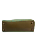 Fendi FF Zucca Aqua Leather Shoulder Bag