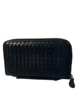 Bottega Veneta Black Leather Zippy Wallet - Clutch