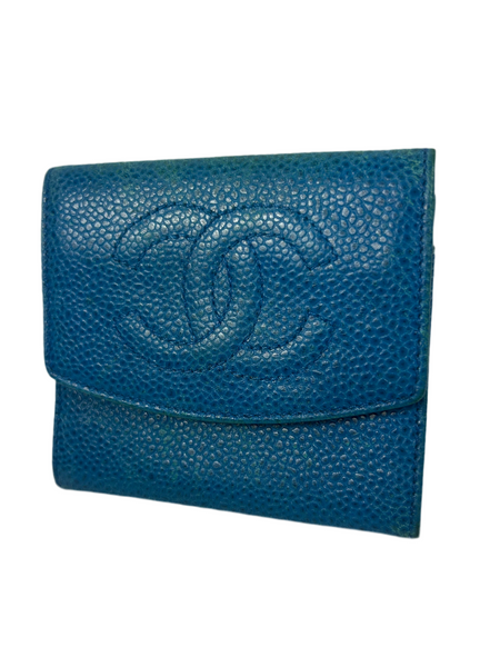 Chanel CC Caviar leather card holder