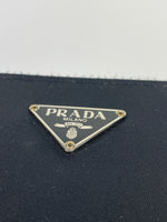 Prada metal nylon zippy wallet