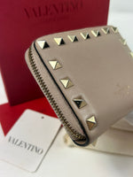 Valentino Studded Leather Zippy Wallet