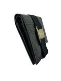 Ferragamo Leather Croc Bifold Wallet
