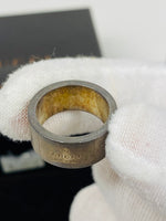 Gucci .925 Silver Logo Ring Size 8