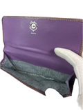 Ferragamo Purple Leather Long Wallet