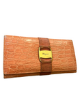 Ferragamo Orange Leather Long Wallet