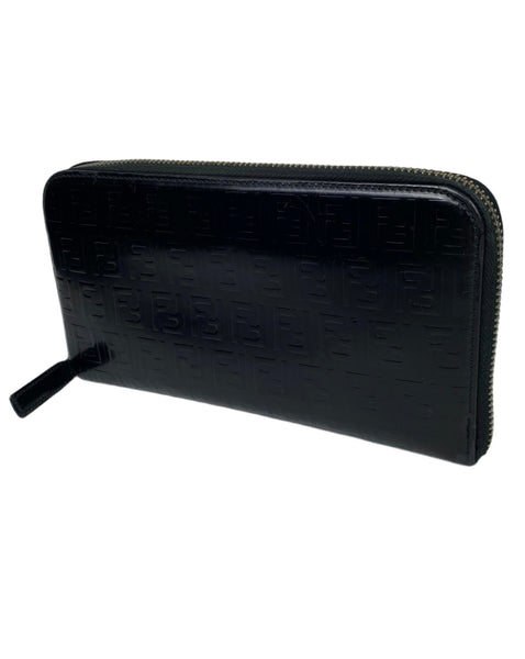 Fendi FF Zucca Monogram full zip wallet