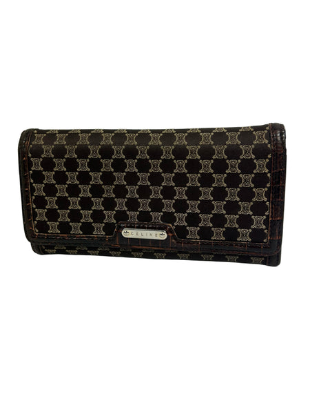 Celine Macadam Leather Long Wallet