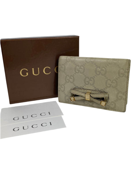 Gucci GG Guccissima bow card holder