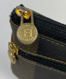 Fendi FF Striped Leather cosmetic bag