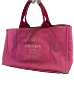 Prada Canapa Fuxia Canvas Tote Bag