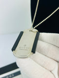 Gucci .925 Silver Dog Tag Necklace