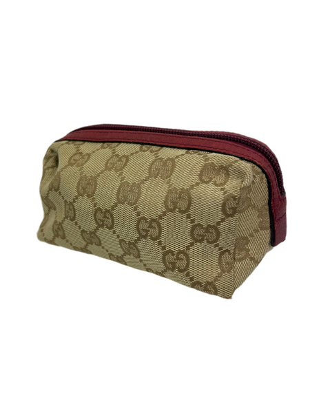 Gucci GG Canvas Momogram Cosmetic Bag