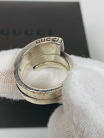 Gucci .925 Silver Swirl G Ring