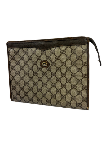 Gucci GG Canvas Monogram Clutch Bag