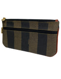 Fendi FF Striped Leather cosmetic bag