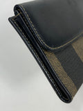 Fendi FF Striped leather long wallet