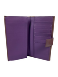 Ferragamo Purple Leather Long Wallet