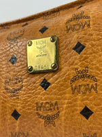 MCM Cognac Leather Clutch Bag