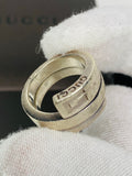 Gucci .925 Silver Swirl G Ring