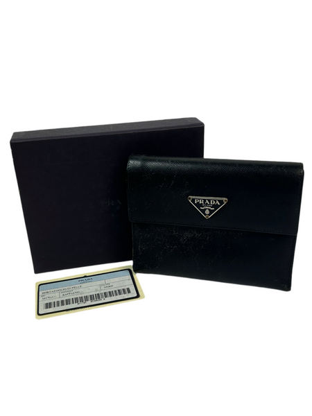 Prada Tessuto Leather Trifold Wallet