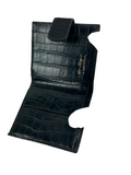 Ferragamo Leather Croc Bifold Wallet