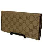 Gucci GG Bow Canvas Trifold Wallet