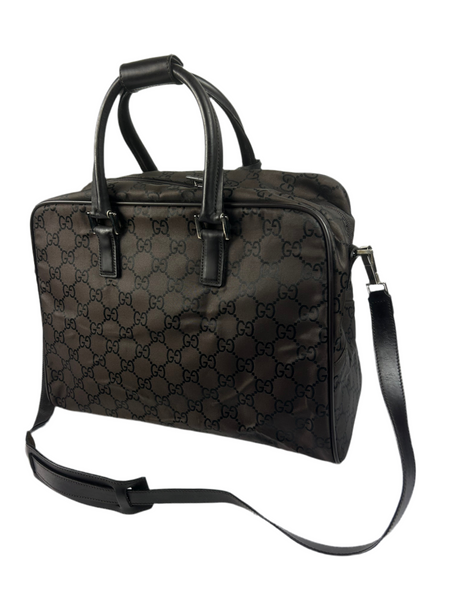 Gucci 2 Way Canvas Monogram Business Bag