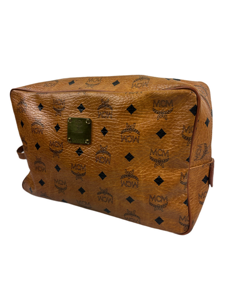 MCM Cognac Leather Clutch Bag