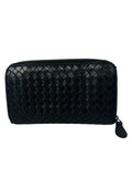 Bottega Veneta Nero Leather Zippy Wallet