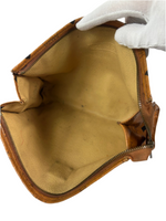 MCM Cognac Leather Clutch Bag
