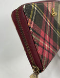 Vivienne Westwood Tartan Orb Zippy Wallet