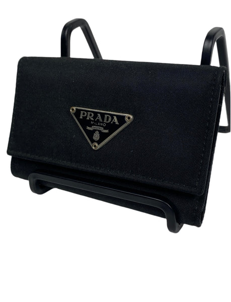 Prada Tessuto Nero Nylon Key Holder