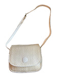 Fendi FF White Leather Crossbody Bag