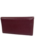 Bvlgari Red Leather Long Wallet
