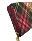 Vivienne Westwood Tartan Orb Zippy Wallet