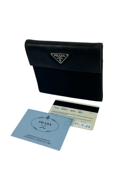 Prada Tessuto Nero Trifold Wallet