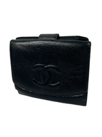 Chanel CC Caviar Leather Bifold Wallet