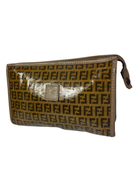 Fendi Zucca Monogram Clutch Bag