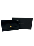 Bvlgari Black Leather Trifold Wallet