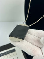 Gucci .925 Silver Dog Tag Necklace