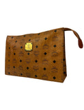 MCM Cognac Leather Clutch Bag